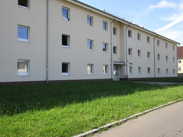 Unterkunftsgebäude im Ankunftszentrm Fallingbostel